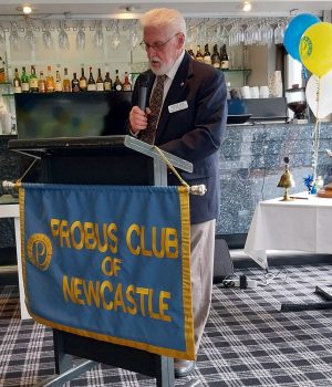 2. SecretaryFrank Rice presenting history of Club_resized
